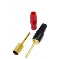 GSP08-63: 8 AWG 3/16" Gold Pin Solderless Crimp Terminal