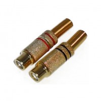 AG1011: GOLD RCA JACK WITH SPRING, 2-Pack, RCA CONNECTOR​ 