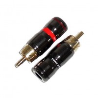 AG1012: 5mm NICKEL PLATED RCA PLUG, 2-Pack, RCA CONNECTOR​ 