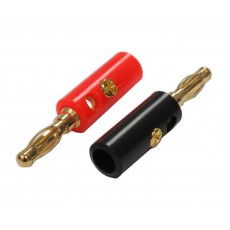 BG1010: GOLD BANANA CONNECTOR FOR 16GA to 12GA WIRE, 2-Pack