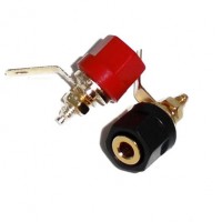 BG1019: GOLD BINDING POST CONNECTOR FOR 10GA to 12GA WIRE, 2-Pac