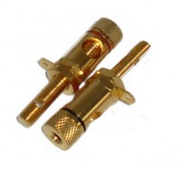 BG1022: GOLD BINDING POST CONNECTOR FOR 10GA to 12GA WIRE, 2-Pac