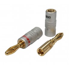 BG1025: TITANIUM BANANA CONNECTOR FOR 16GA to 10GA WIRE, 2-Pack 