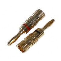 BG1025G: GOLD BANANA CONNECTOR FOR 16GA to 10GA WIRE, 2-Pack