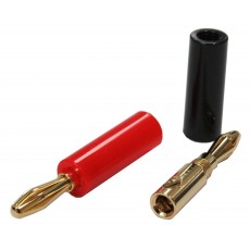 BG1025P: GOLD BANANA CONNECTOR FOR 16GA to 10GA WIRE, 2-Pack