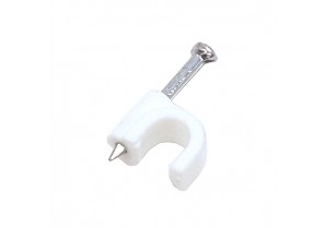 NCC-2WH: RG-6U Big Stud cable clips for coaxial cable,100-Pack