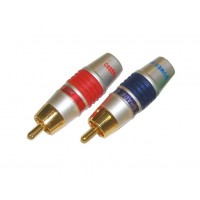 PAG1005: 8mm RCA CONNECTOR nickel plated, 4-Pack