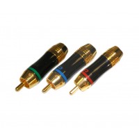 PAG1006: 6mm Component RCA CONNECTOR zinc alloy plated, 3-Pack