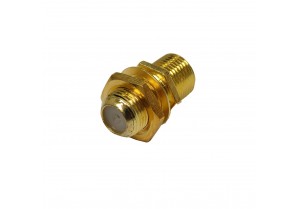 VC1005G: Gold Coupler, F81 Double Female Video Connector