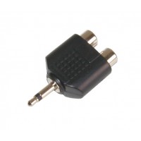 AC1057: 3.5mm MONO PLUG TO DOUBLE RCA JACK, CONNECTOR​ 