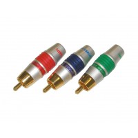 PAG1007: 8mm Component RCA CONNECTOR pearl white plated, 3-Pack