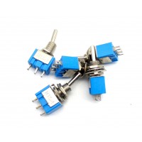 SW1001: Mini Toggle Switch 3 PIN SPDT - ON/ON AMP-125VAC