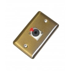 CAT-6.35: Single 6.35mm Female Metal Stainless Steel wall plate