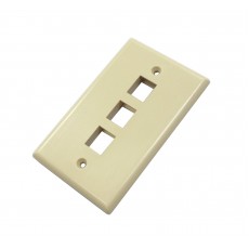 CAT503IV-3: 3 hole wall plate for CAT5/6