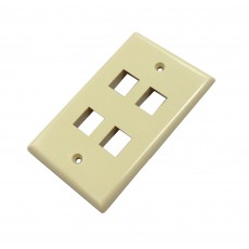 CAT503IV-4: 4 hole wall plate for CAT5/6