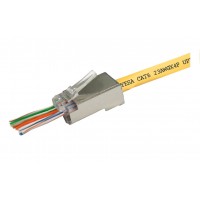 PH114L6-8M: RJ45 Metal Shielded Pass Through plug for CAT6
