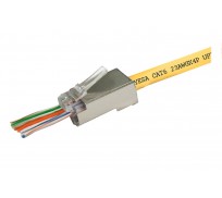 PH114L6-8M: RJ45 Metal Shielded Pass Through plug for CAT6