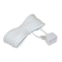 TC6017-15: Splitter with 15FT TEL Line Extension cord, White