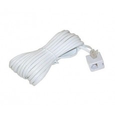 TC6018-15: Coupler with 15FT TEL Line Extension cord, White