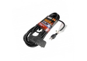 CA1033-25: 25FT, 3 Outlet Outdoor Extension Cords | Black