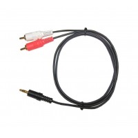 CA1075: 3FT TO 50FT, GOLD 2RCA PLUG TO 3.5mm STEREO CABLE
